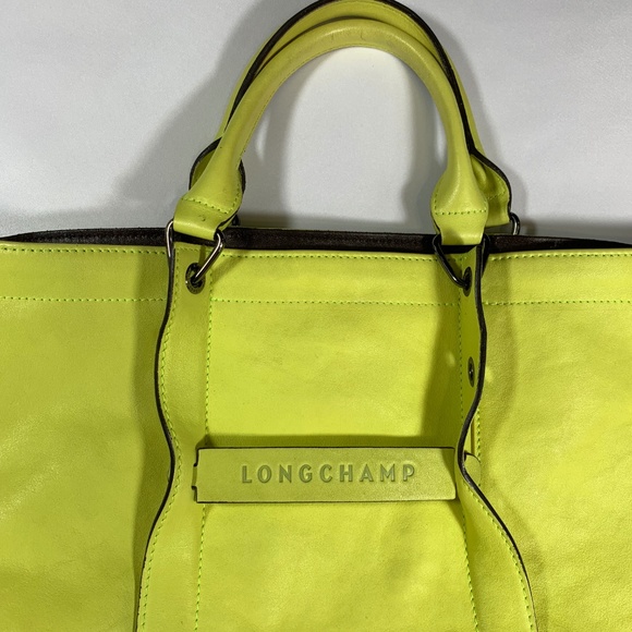 Longchamp 3D neon yellow tote bag - Picture 3 of 8